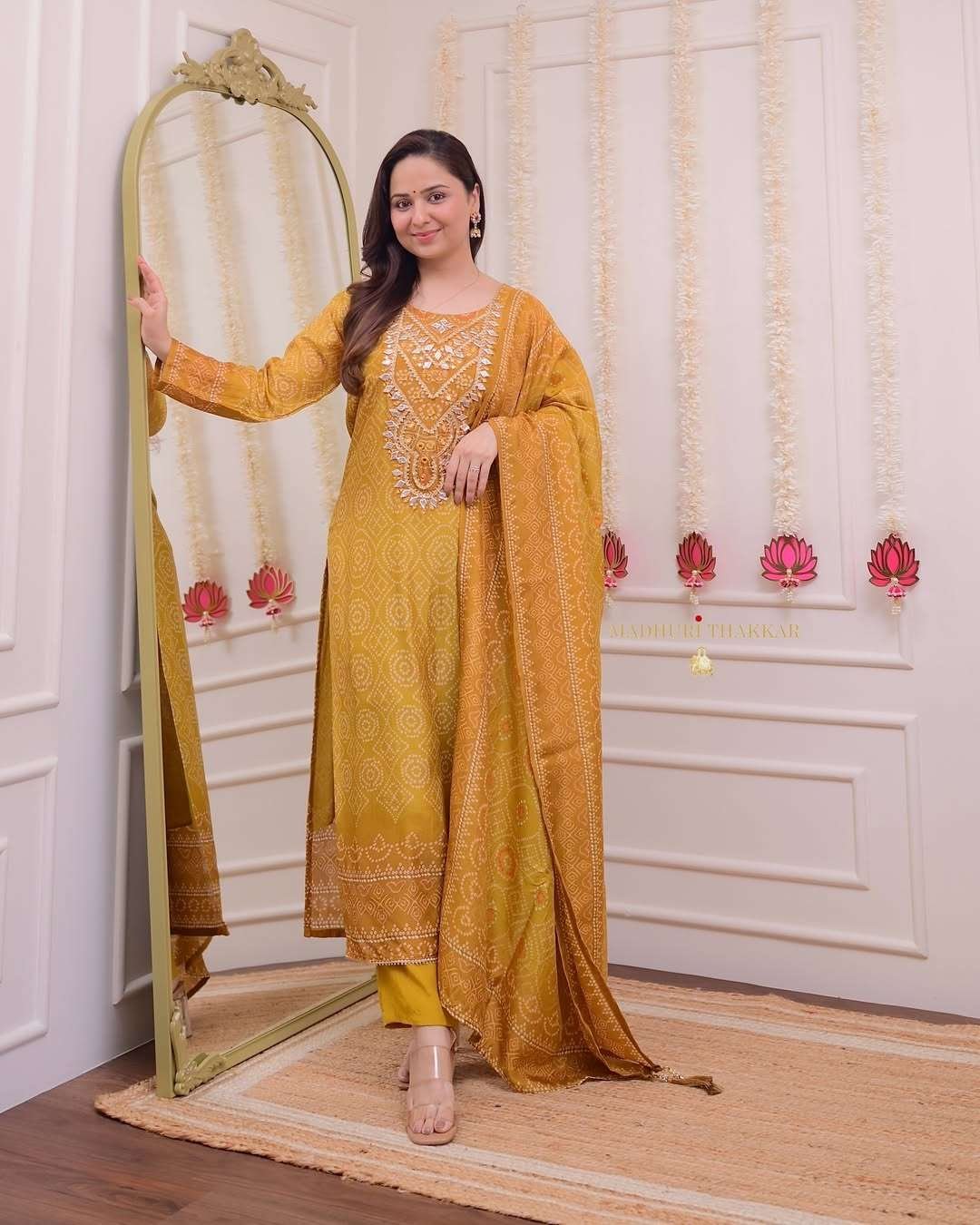 Women's Silk Embroidered Straight Kurti With Pant and Dupatta set
